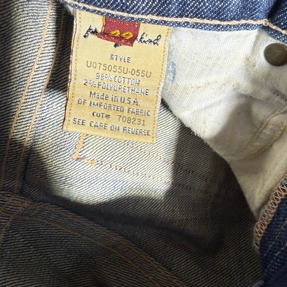 7 For All Mankind Faded Blue Boot Cut Jeans - Picture 3 of 4